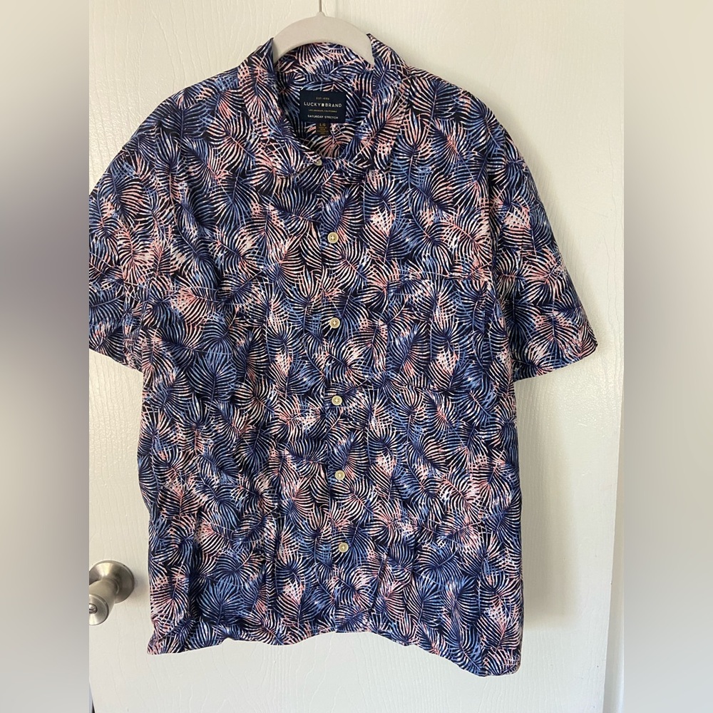 Lucky Brand Men’s Summer Button Down, Large